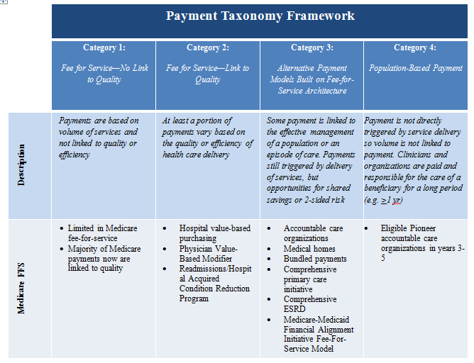 Payment taxonomy framework